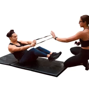 Female personal trainer training client at home NJ NY trainer